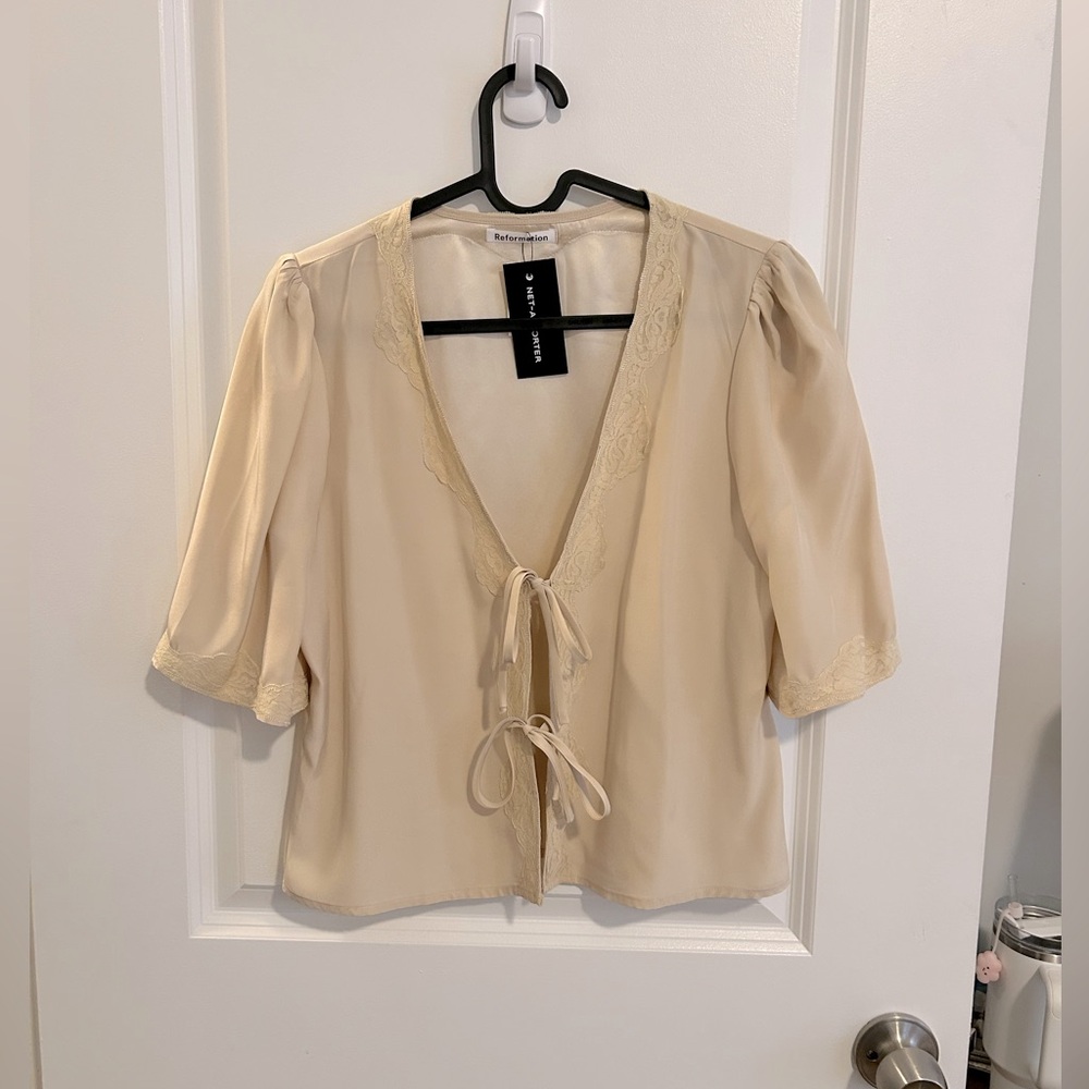 Reformation 100% silk blouse. NWT